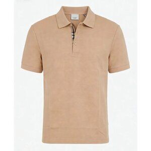 Burberry Men’s Hartford Check Cotton Polo Shirt Soft Fawn XXL 8112399